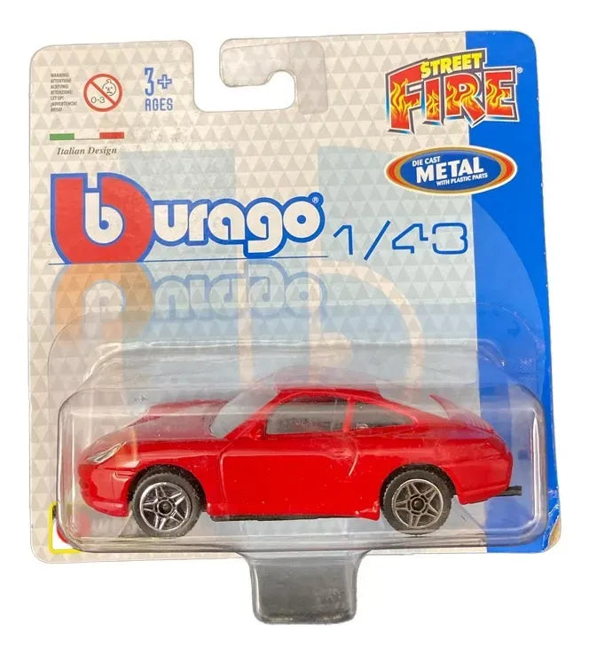 Bburago 1:43 Street Fire, Blister Card 18-30001 Rojo
