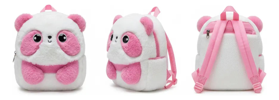 Mochila Peluche De Panda Rosa Kl1206 Shine Rosa