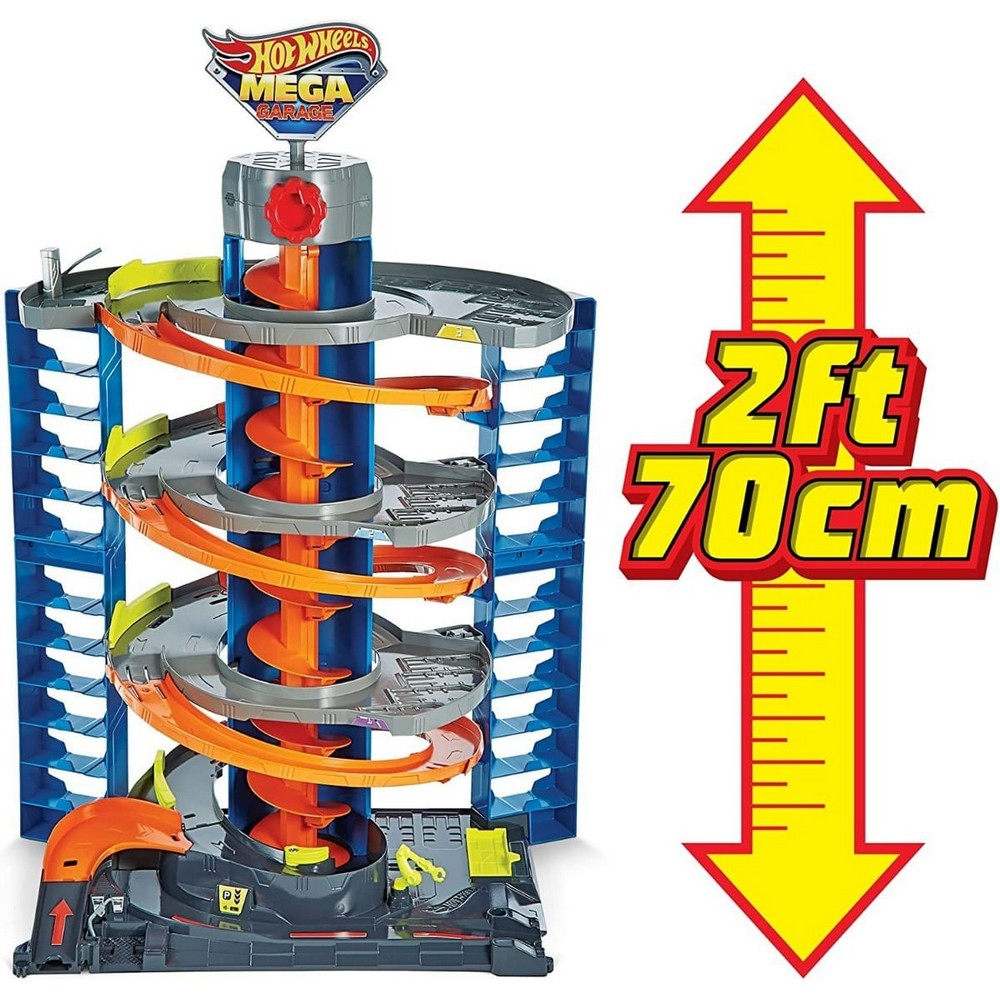 Hot Wheels Pista Mega Garaje Con 1 Auto Gtt95 Mattel