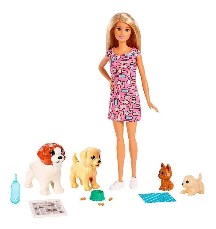 Muñeca Barbie Guardería De Perritos Fxh08