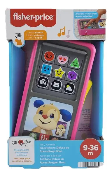 Fisher Price Smartphone Deluxe Rosa Hnm82 Mattel Rosa