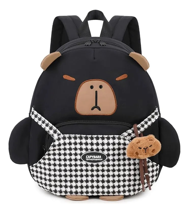 Mochila Escolar De Capibara Negro Kl1162 Shine Negro