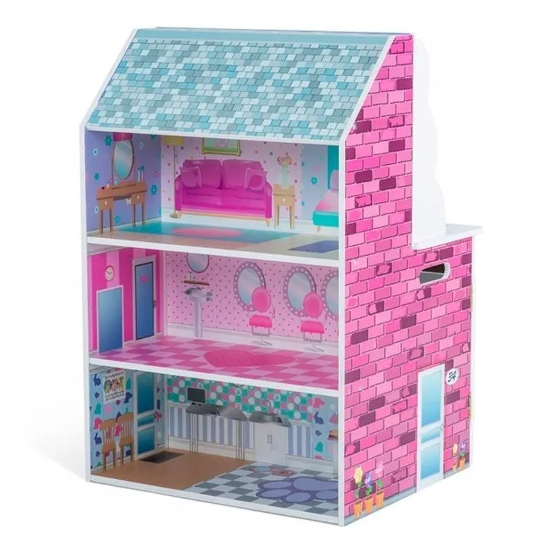 Casa De Muñecas Y Cocina 2 En 1 Plum 41070 Rosa