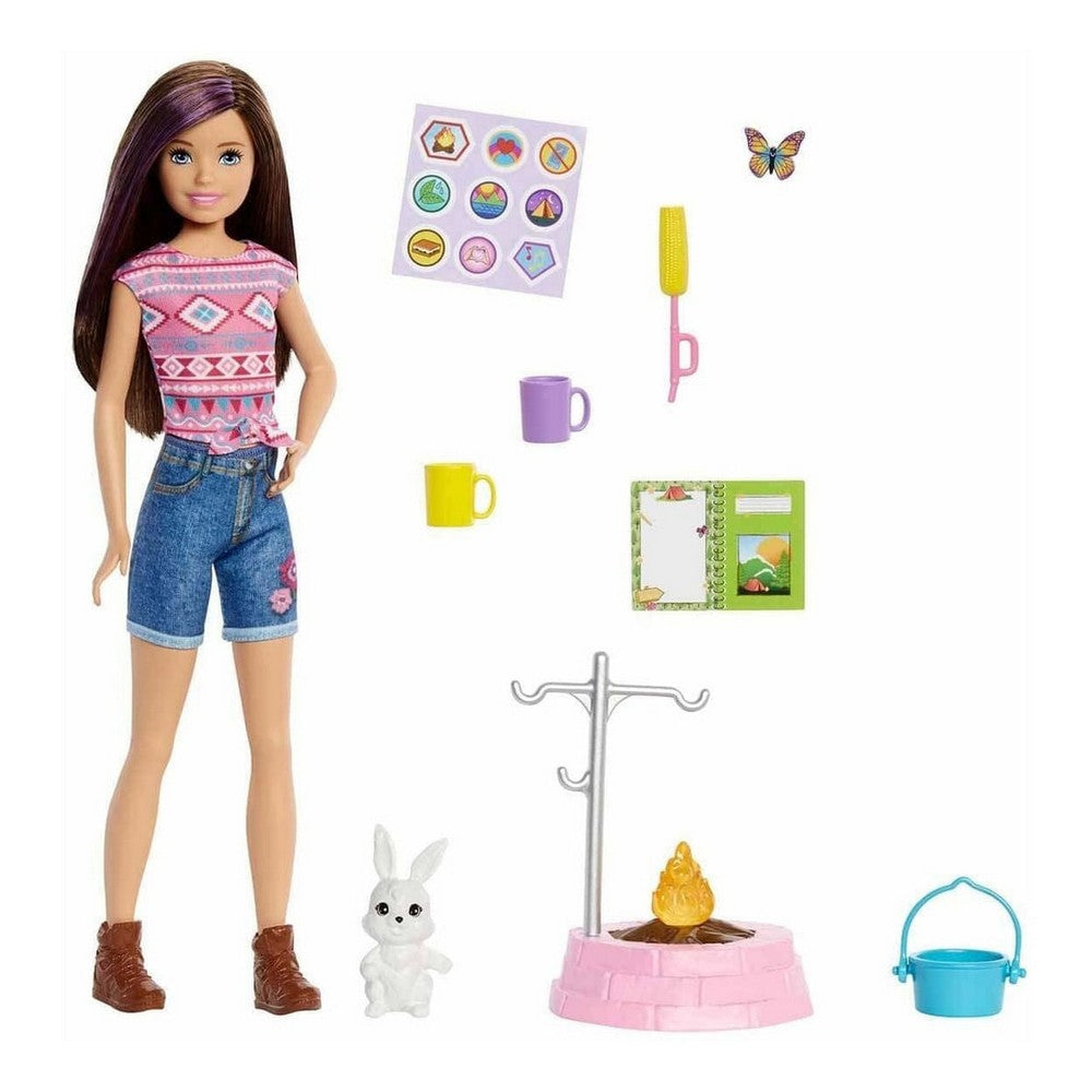 Muñeca Barbie Camping Con Mascota Hdf69 Mattel