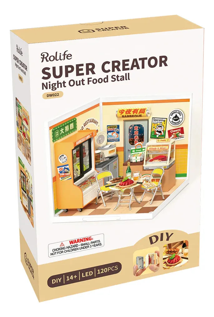 Robotime Rolife Puzzle 3d Night Out Food Stall Dw022