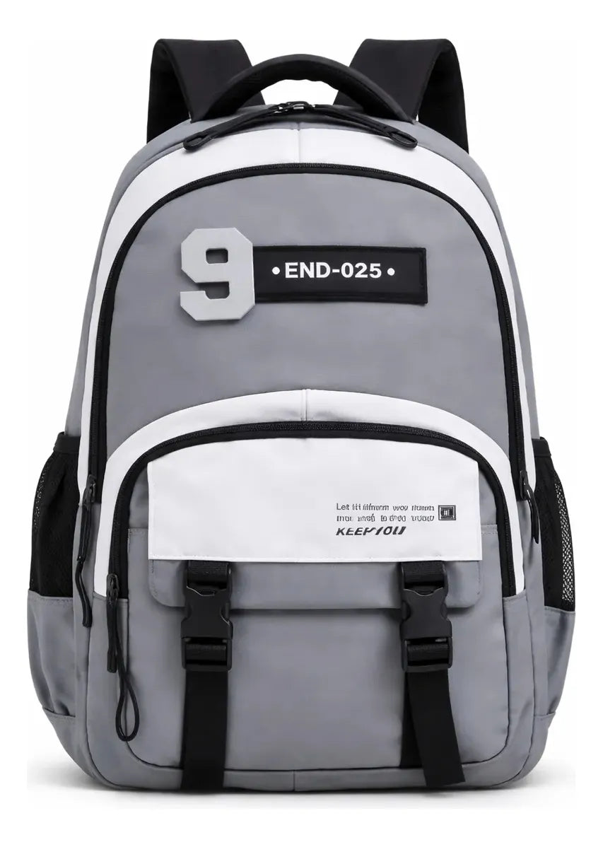 Mochila Escolar Gris 17 Kl1226 Shine Gris