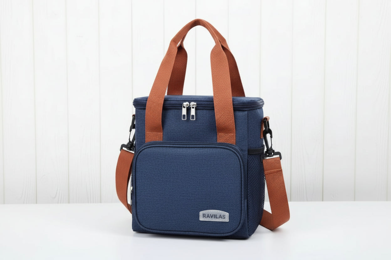 Bolso Lunchera Azul Kl1189 Shine Azul