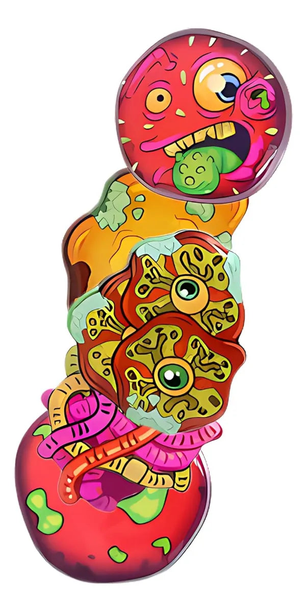 Pukey Puffs Pack 10 Personajes 3d + Stickers S1007