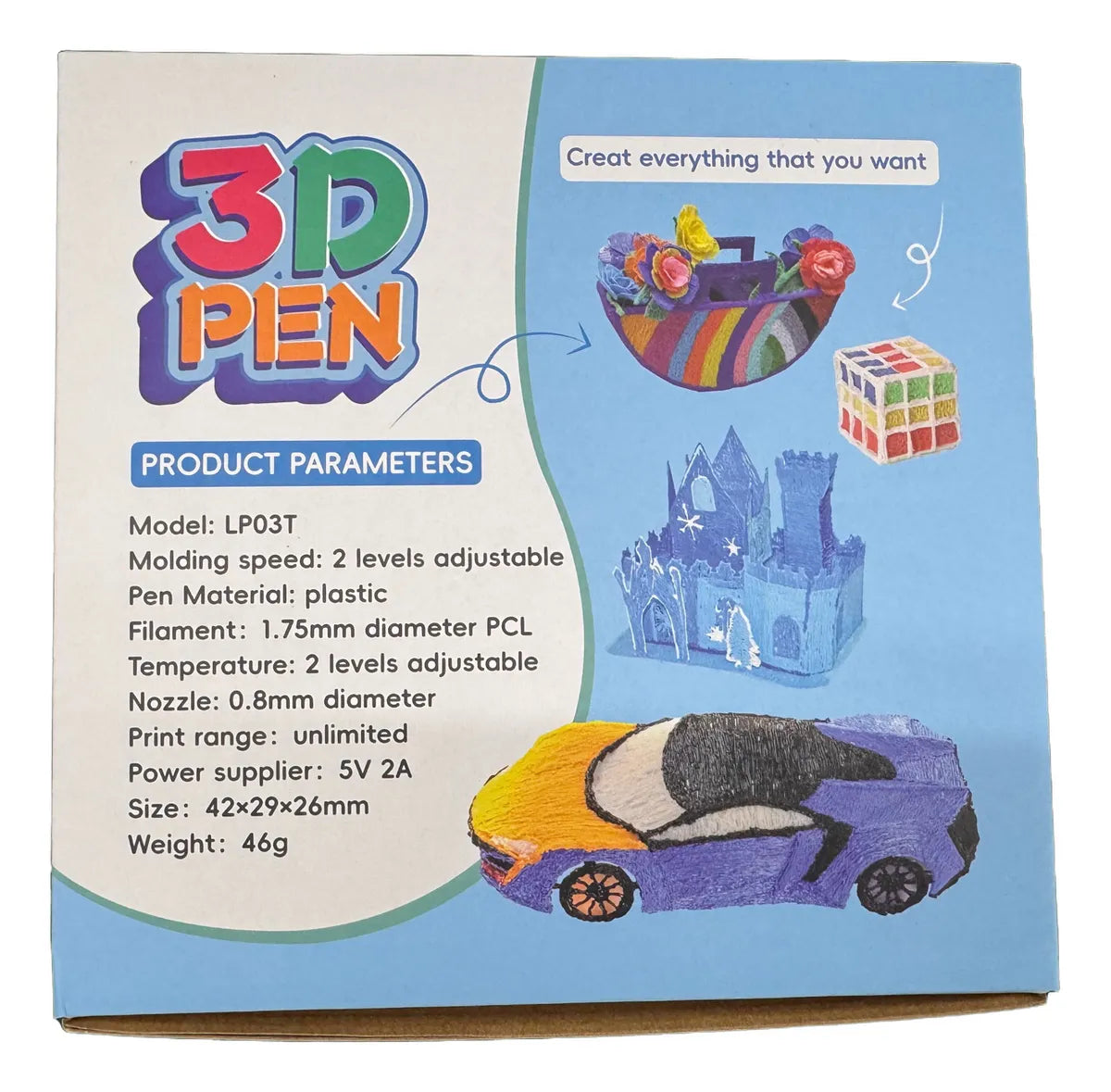 Impresora 3d Lapiz Blanco Lp03t Shine Blanco