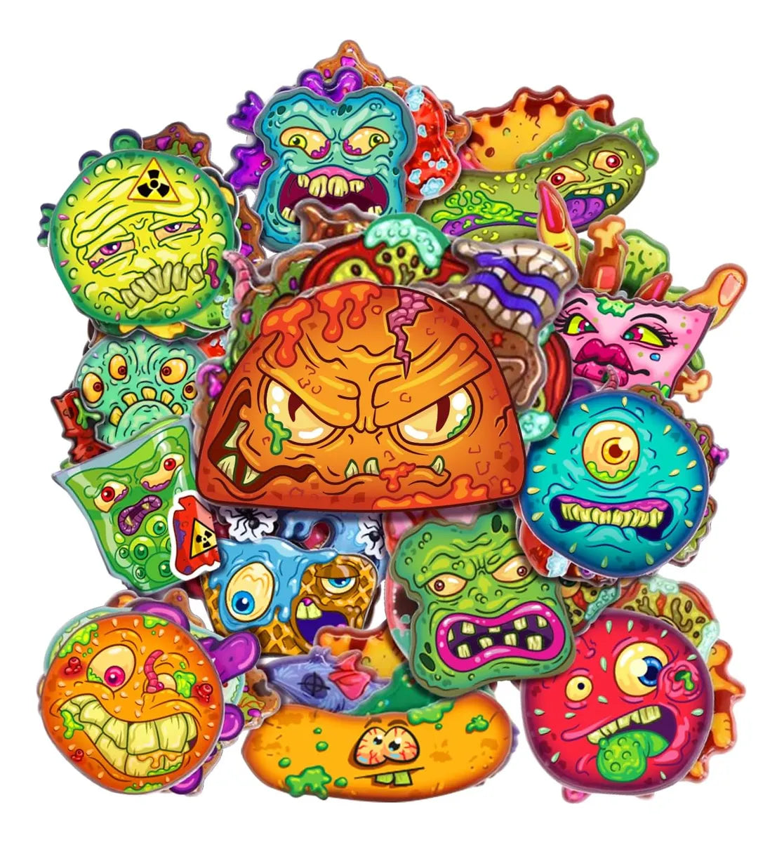 Pukey Puffs Pack 10 Personajes 3d + Stickers S1007