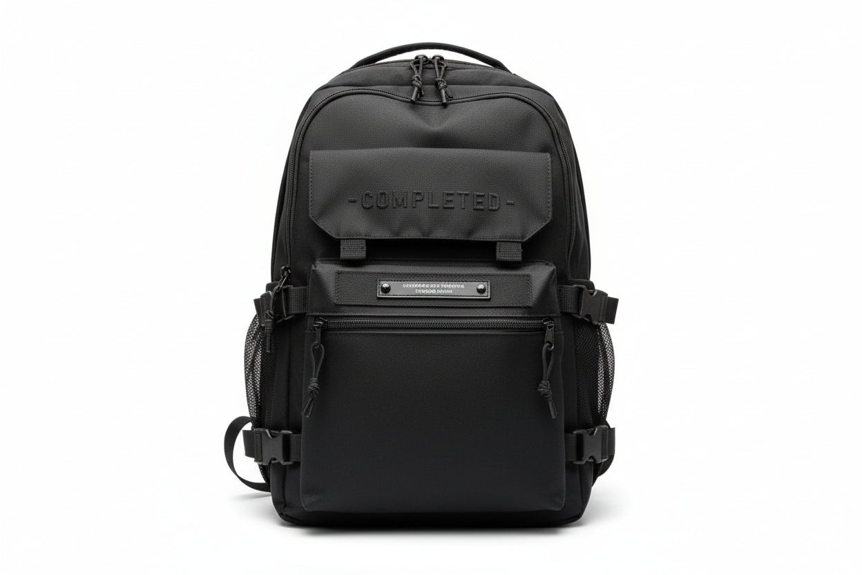 Mochila Escolar Gris Negro Kl1166 Shine Gris Negro