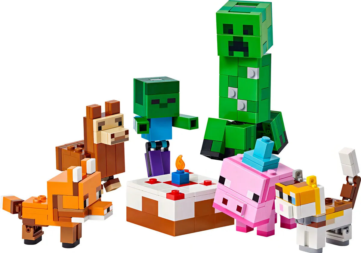 Lego Minecraft El Cumpleaños Del Cerdito Bebé 21281 351 Creeper