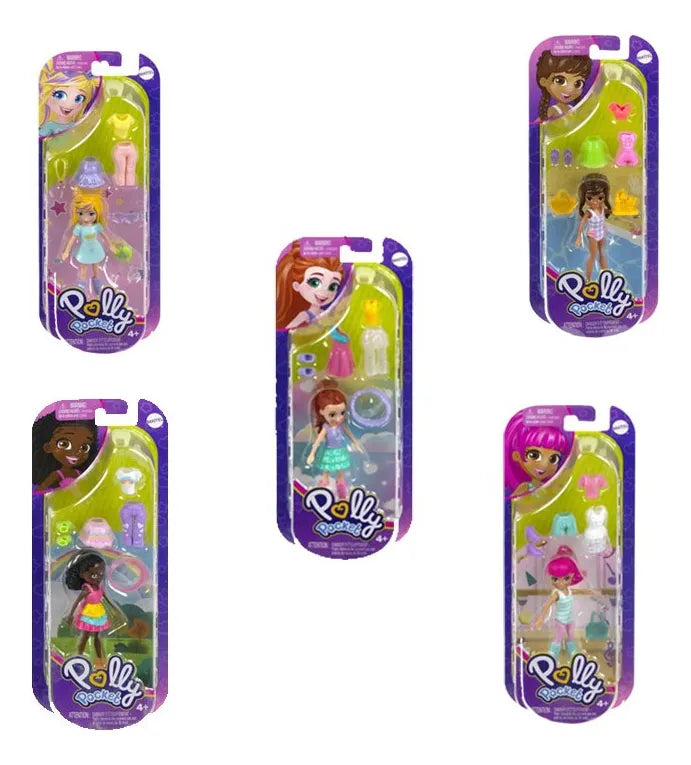 Polly Pocket Pack Moda Figura Con Accesorios Hnf50 Mattel
