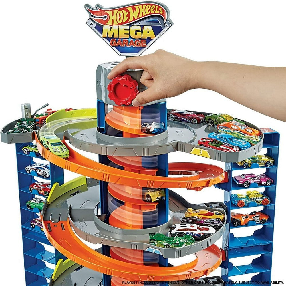 Hot Wheels Pista Mega Garaje Con 1 Auto Gtt95 Mattel