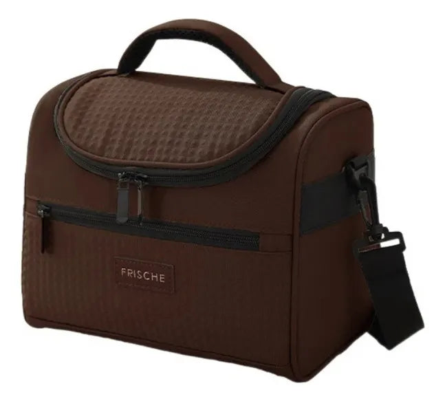 Bolso Lunchera Marron Kl1186 Shine Marrón