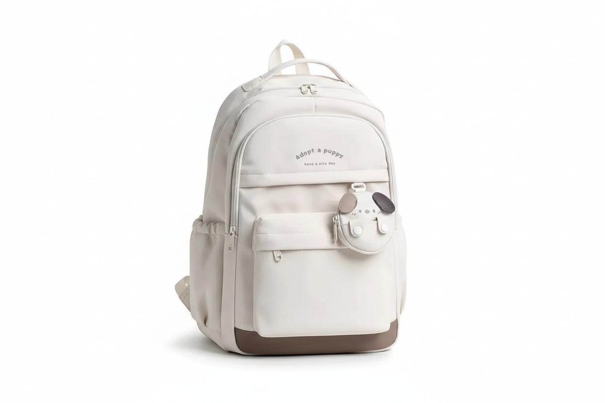 Mochila Escolar Aesthetic Blanco Kl1160 Shine Blanco