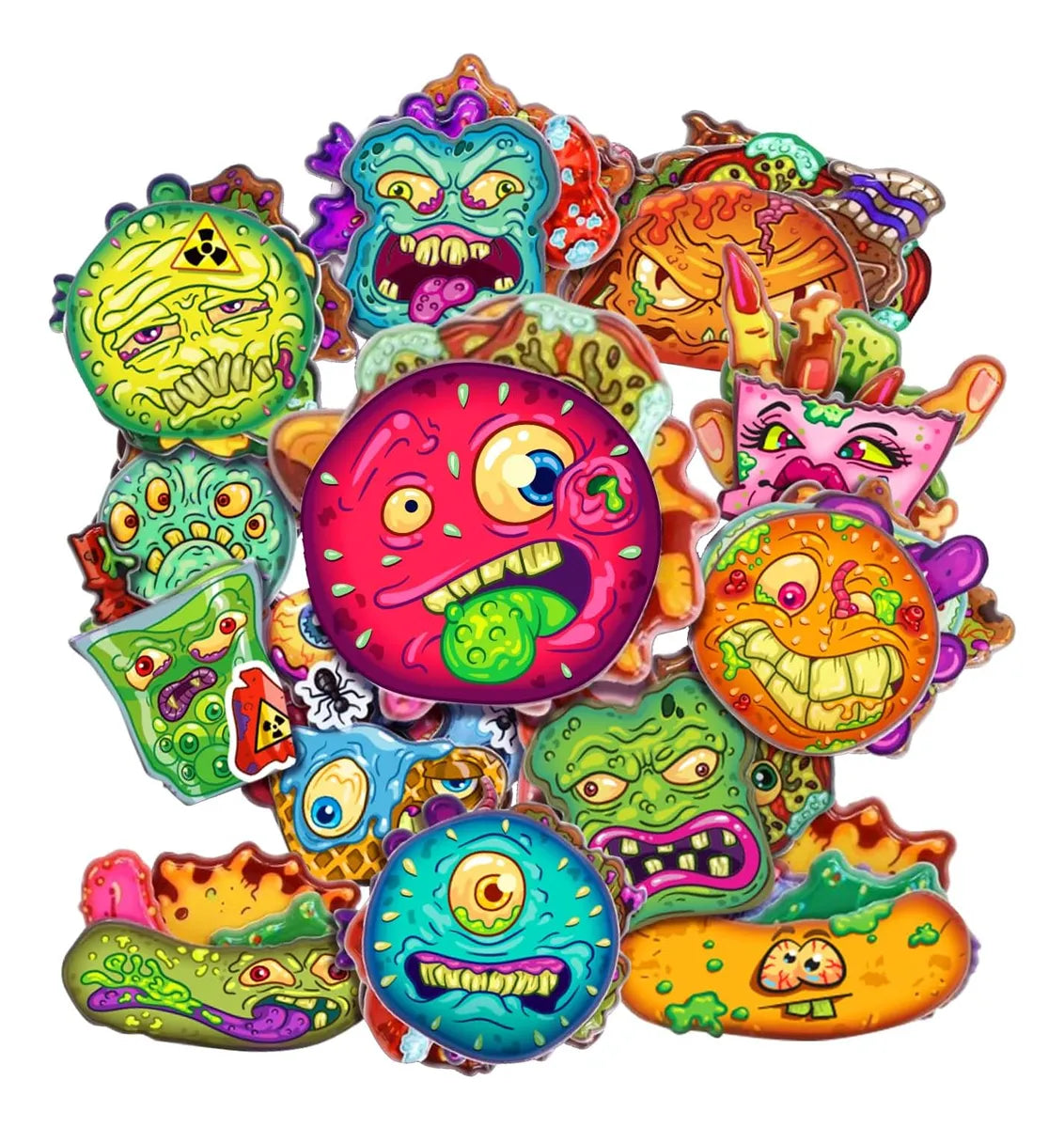 Pukey Puffs Pack 10 Personajes 3d + Stickers S1007