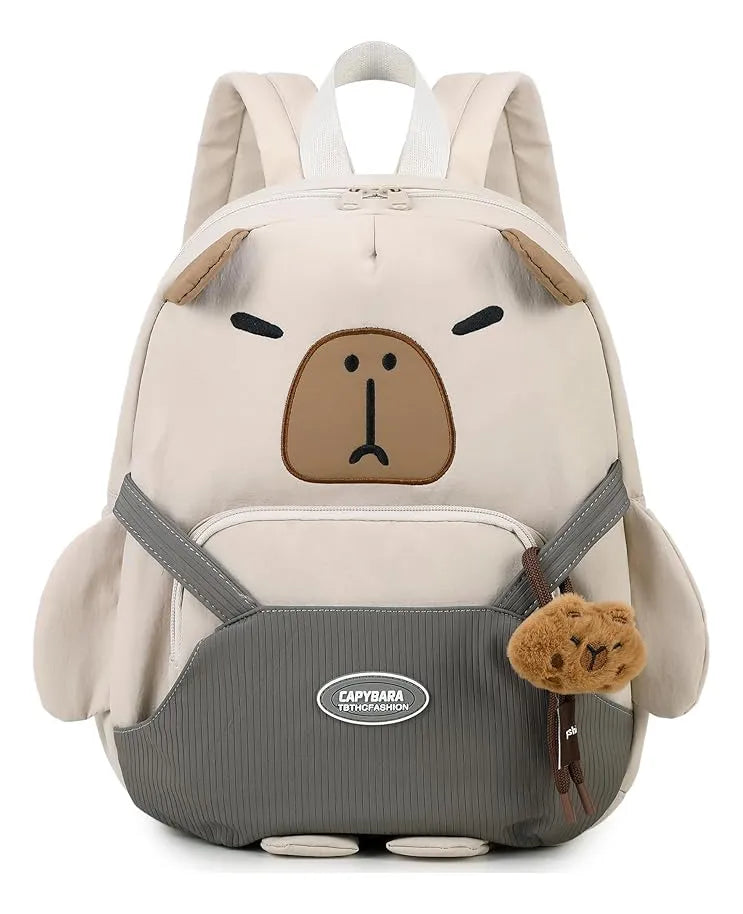 Mochila Escolar De Capibara Gris Kl1161 Shine Gris