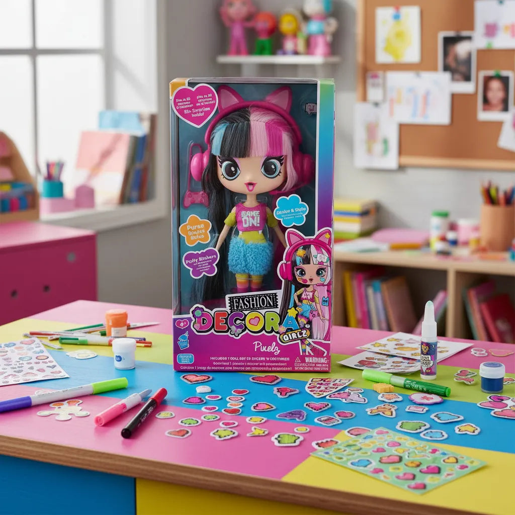 Muñeca Decora Girlz Fashion 28 Cm Con Stickers Surtida D1025