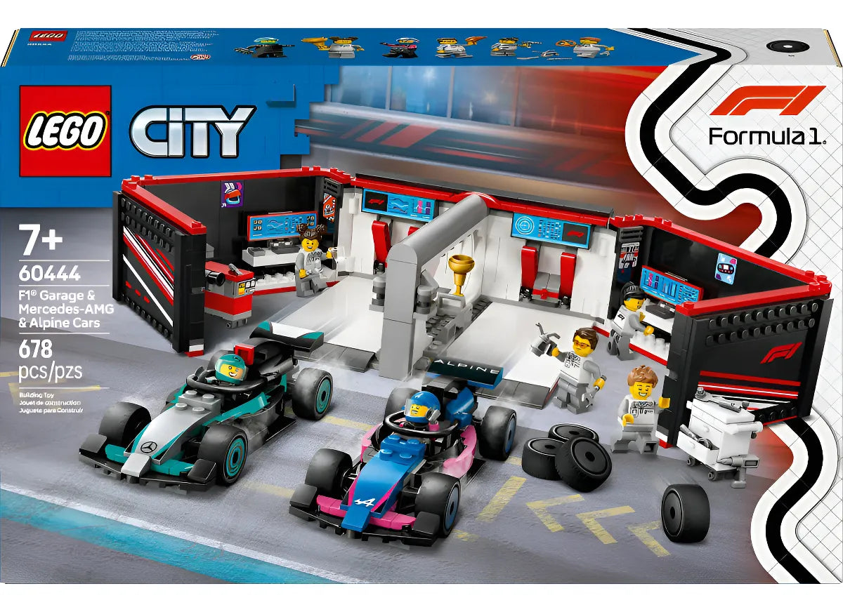 Lego City Garaje De F1® Con Coches Mercedes-amg Y Alpine 604