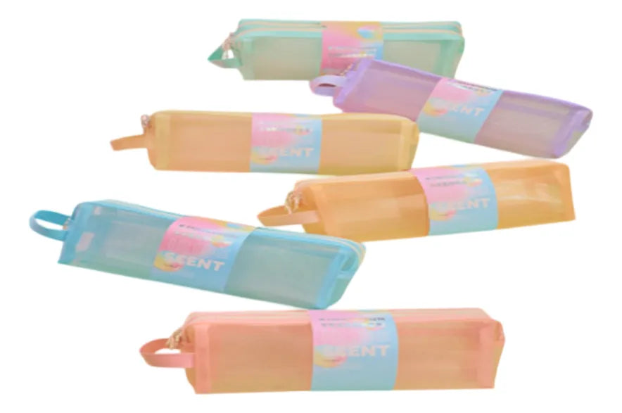 Cartuchera Escolar Tubo Translúcida Sl6906 Shine Rosa