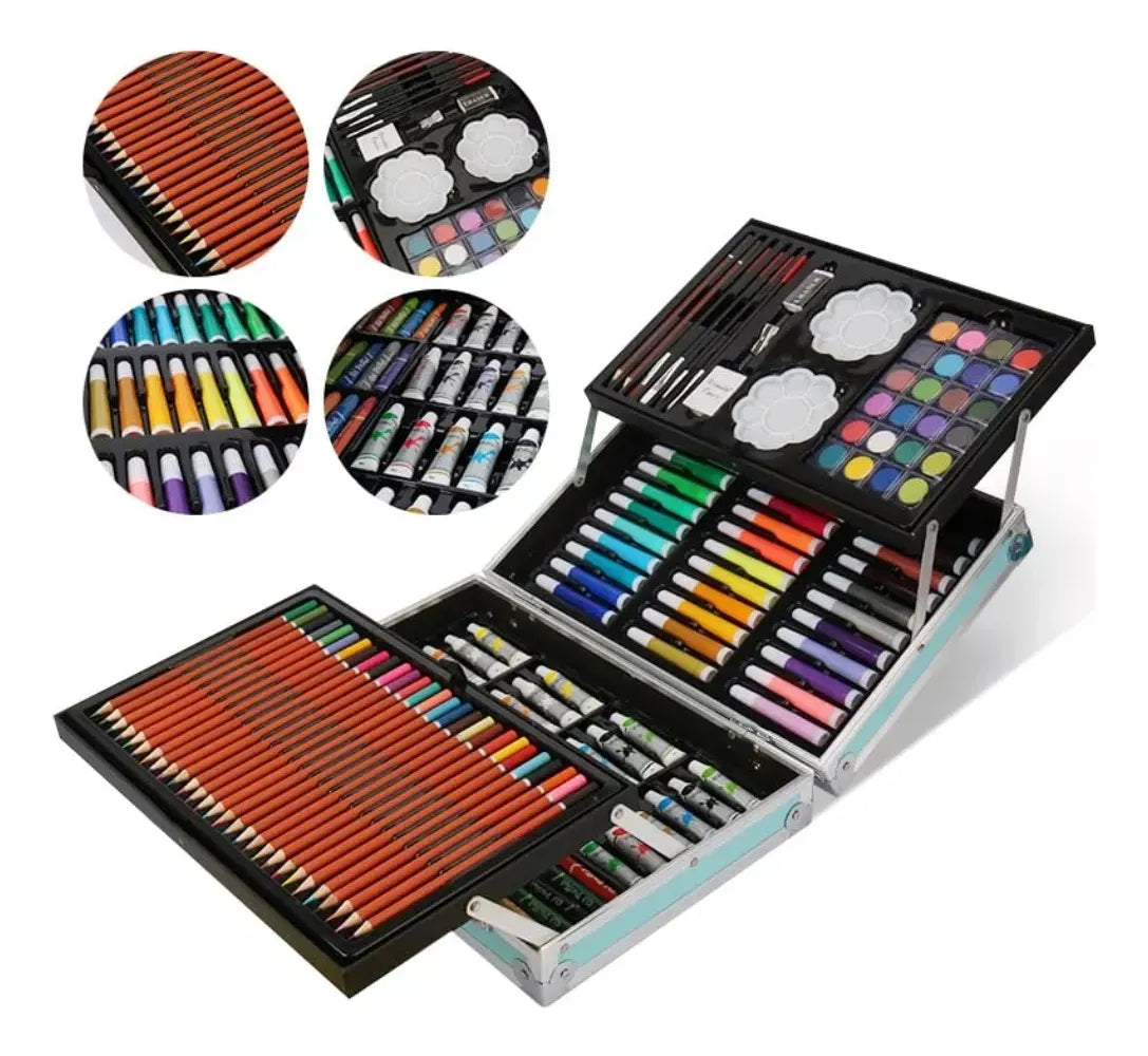 Set De Arte Azul 150 Pzs Kl1032-b Shine