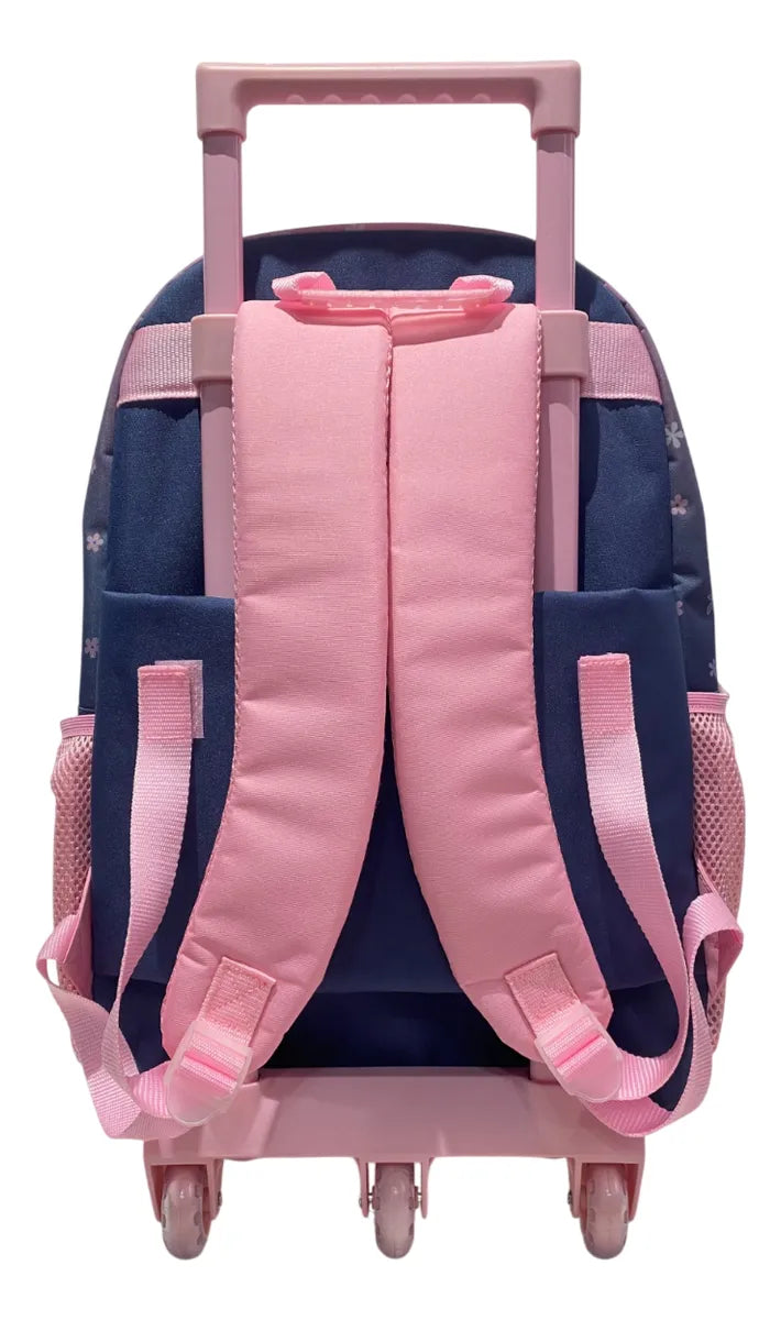 Mochila Carrito Escolar Moño 18 Pulgadas Zykl008 Shine Violeta