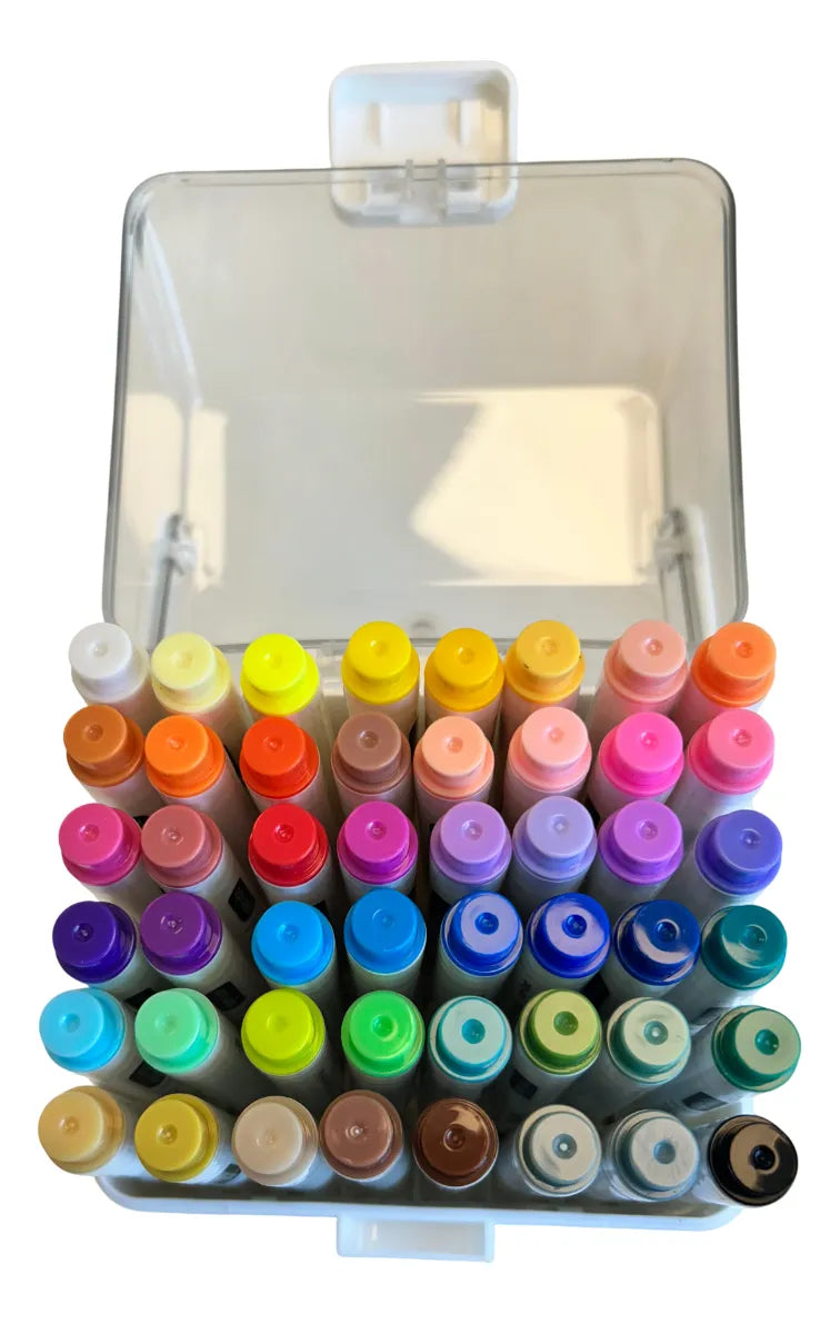 Marcadores Acrílicos Punta Redonda Estuche X48 Sl7104 Shine Surtidos