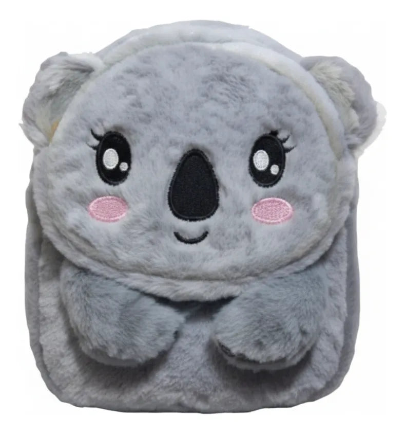 Mochila Peluche De Koala Kl1207 Shine Gris