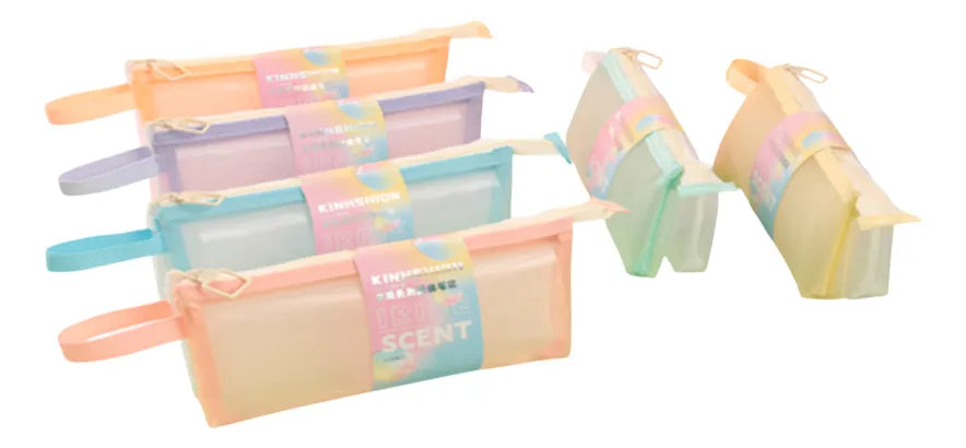 Cartuchera Escolar Doble Translúcida Sl6905 Shine Rosa