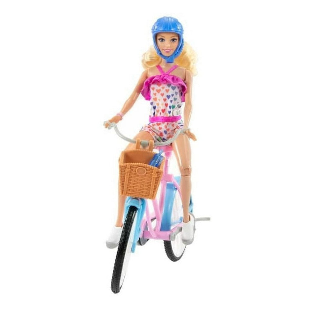 Muñeca Barbie Set De Juego Con Bicicleta Hby28 Mattel