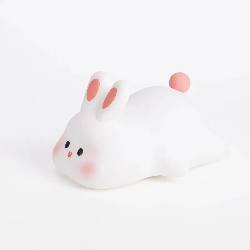 Velador Infantil Usb Recargable Conejito Kl314 Shine Blanco
