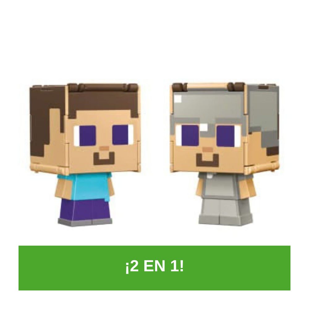 Minecraft Figuras Flippin' Figs HTL43 - 2 en 1