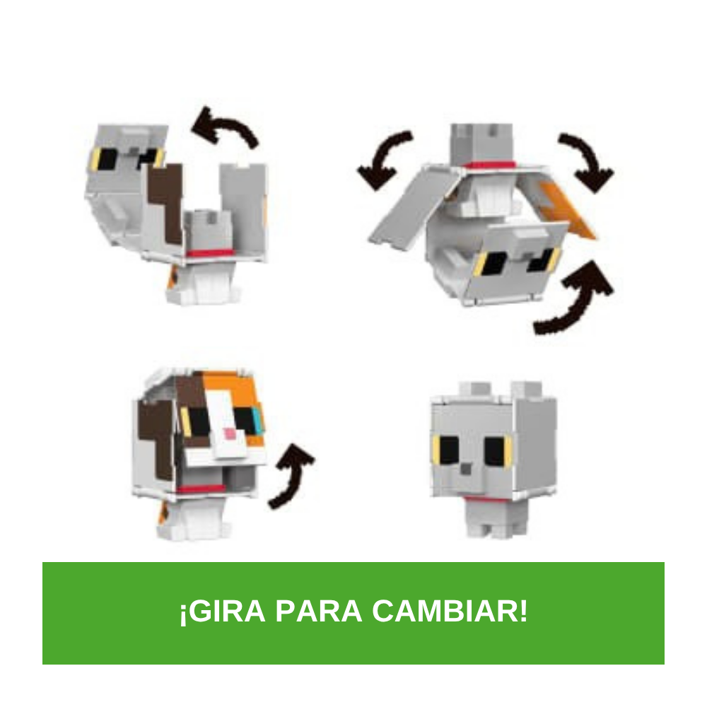 Minecraft Figuras Flippin' Figs HTL43 - Gira para cambiar