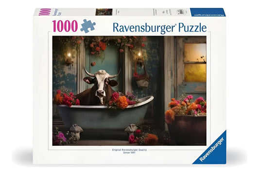 Ravensburger Puzzle 1000 Pz The Cow And The Bathtub 12000782