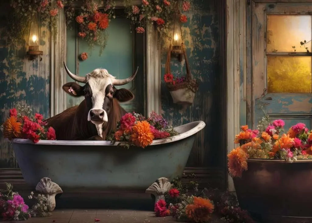 Ravensburger Puzzle 1000 Pz The Cow And The Bathtub 12000782