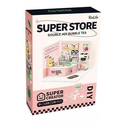 Robotime Puzzle 3d Cafefería De Bubble Tea Double Joy Dw006