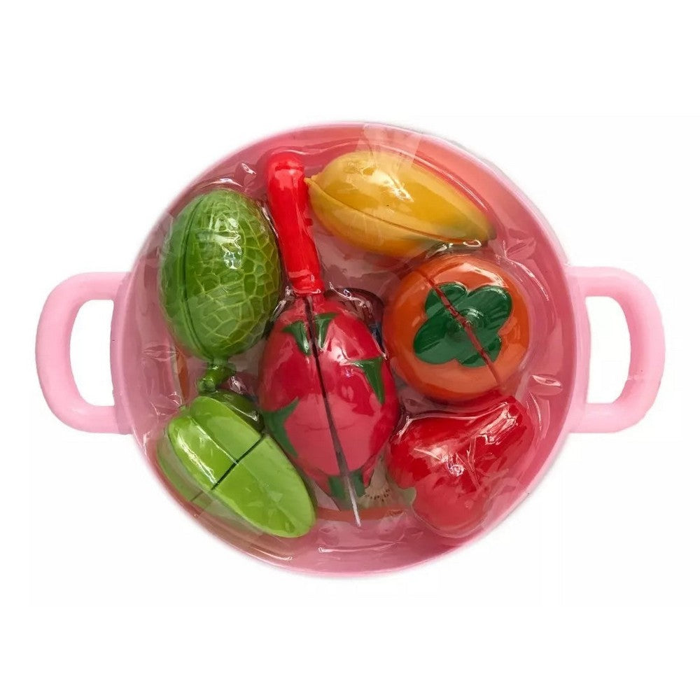 Set De Cocina Sarten 6pcs 1813511 E.normal Color Rosa-verduras