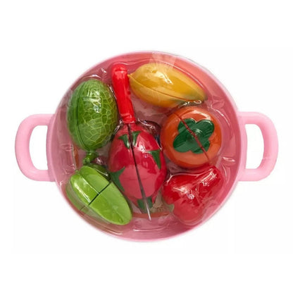 Set De Cocina Sarten 6pcs 1813511 E.normal Color Rosa-verduras