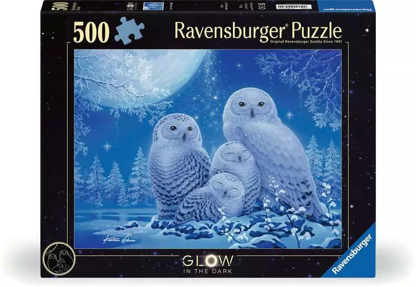 Ravensburger Puzzle Glow 500p Owls In The Moonlight 12000479
