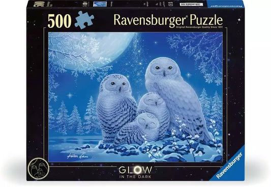 Ravensburger Puzzle Glow 500p Owls In The Moonlight 12000479