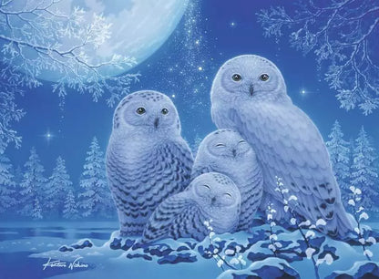 Ravensburger Puzzle Glow 500p Owls In The Moonlight 12000479