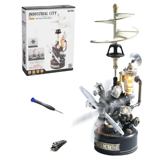 Robotime Puzzle 3d Helicóptero Leonardo Da Vinci Rokr Cgl01