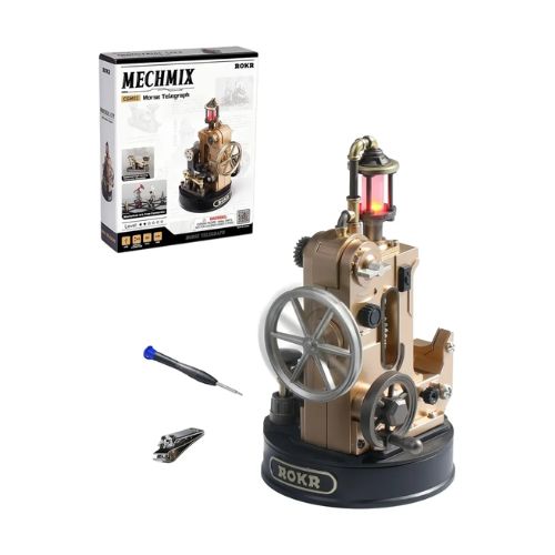 Robotime Puzzle 3d Telégrafo Morse Mecánico 3d Rokr Cgm02