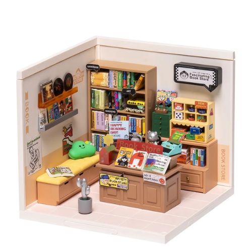 Robotime Puzzle 3d Fascinating Book Store Rolife Dw004