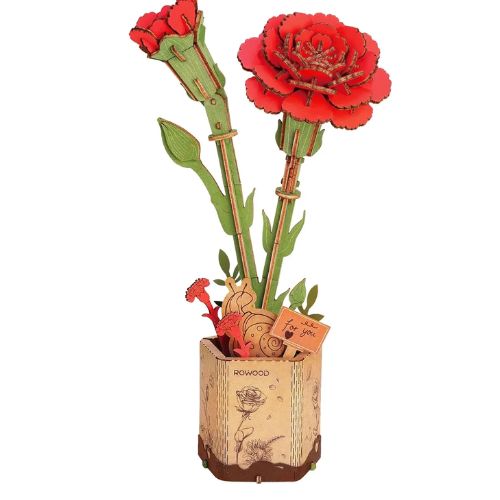 Robotime Puzzle 3d Clavel Rojo Rowood Tw052