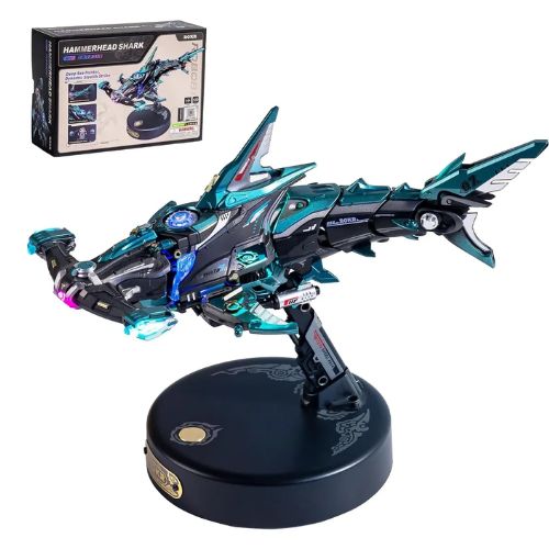 Robotime Puzzle 3d Tiburón Martillo Mecánico Rokr Mi07