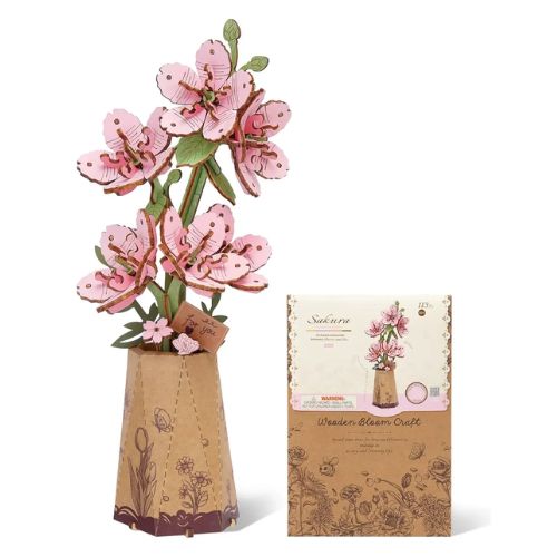 Robotime Puzzle 3d Sakura Cerezo En Flor Rowood Tw101