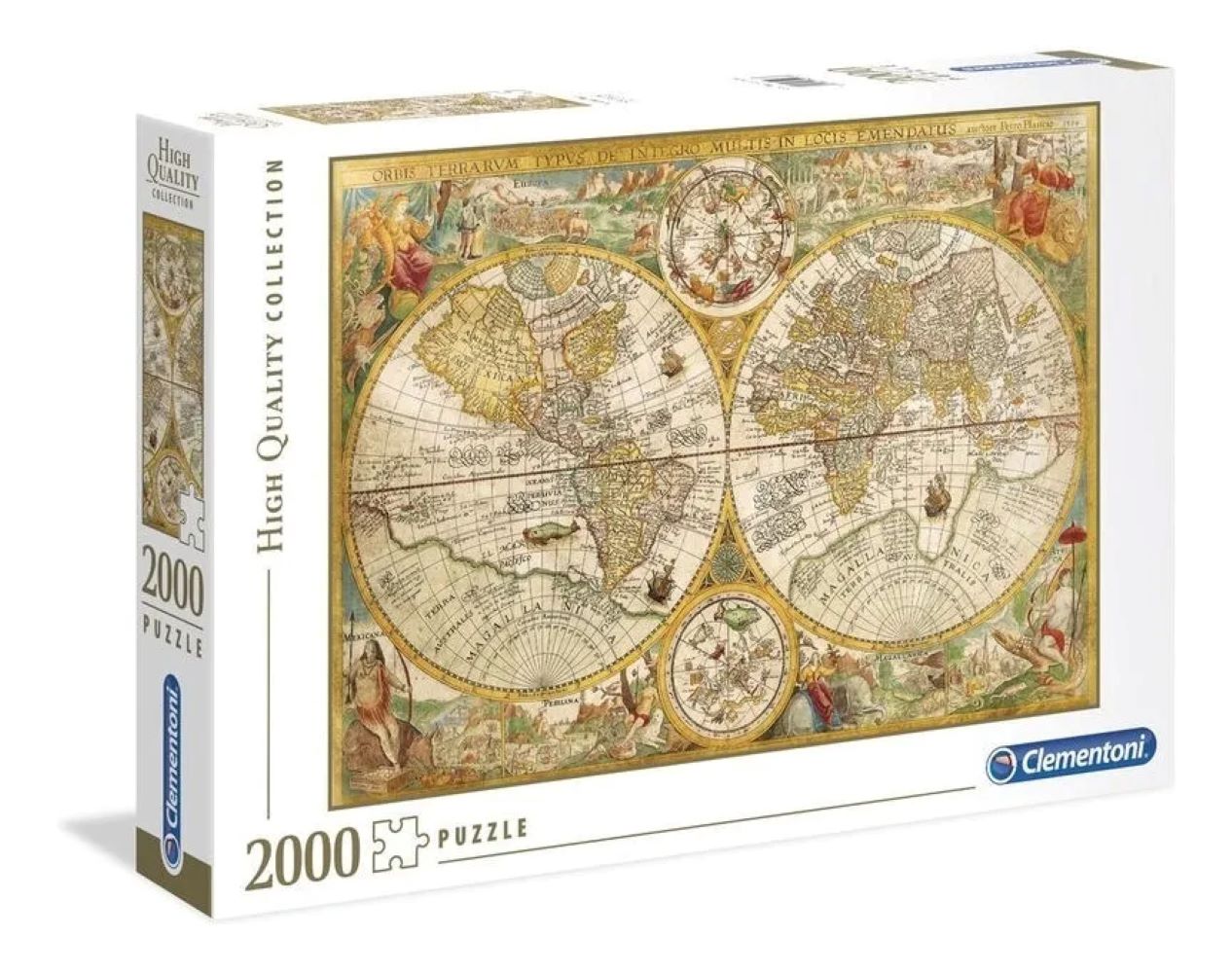 Puzzle Rompecabezas 2000 Pzs Mapa Antiguo Clementoni 32557