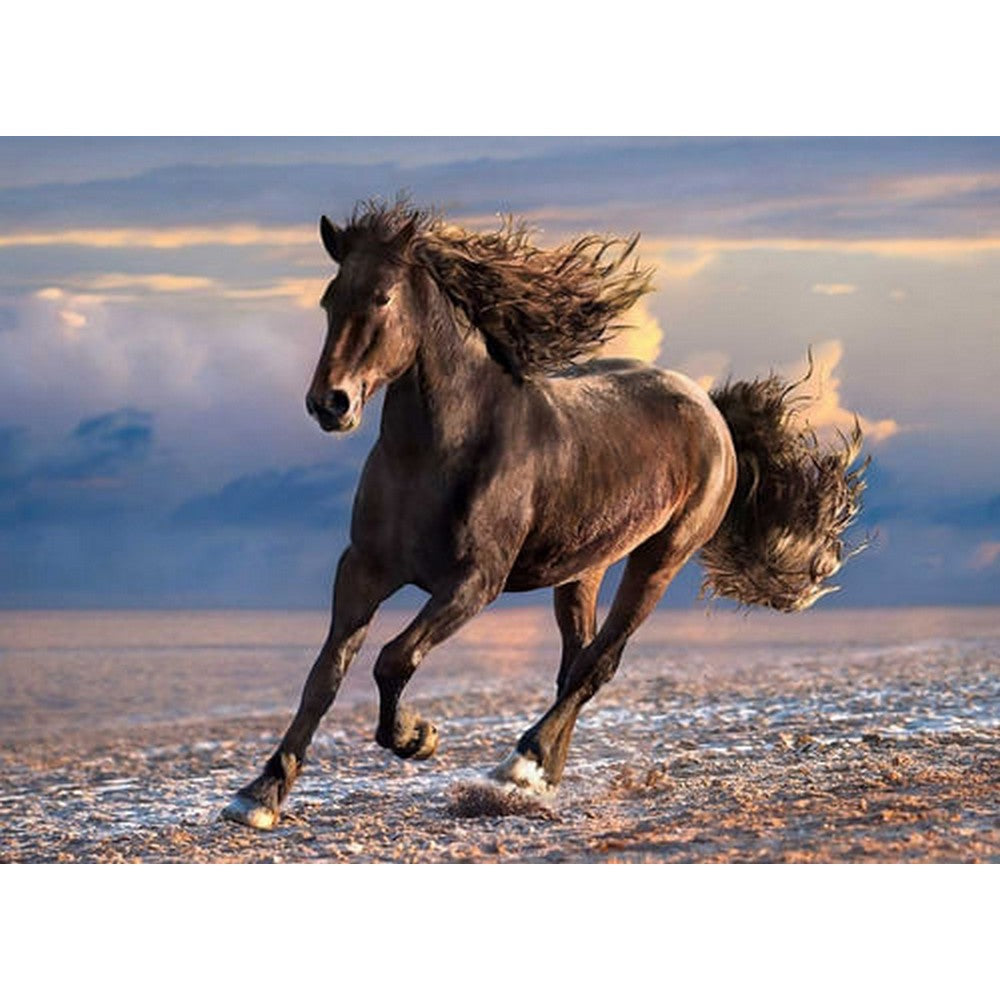 Caballo Negro Libre A Galope Rompecabezas 1000 Pz Clementoni